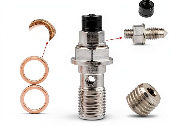 Motorcycle Banjo Bolt Bleed Nipple LE LEFOSSI-2