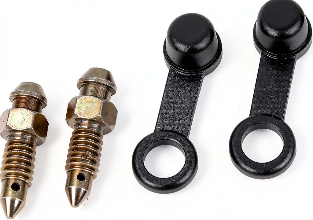Installing ABSOPRO banjo bleeder screw on a rear brake caliper