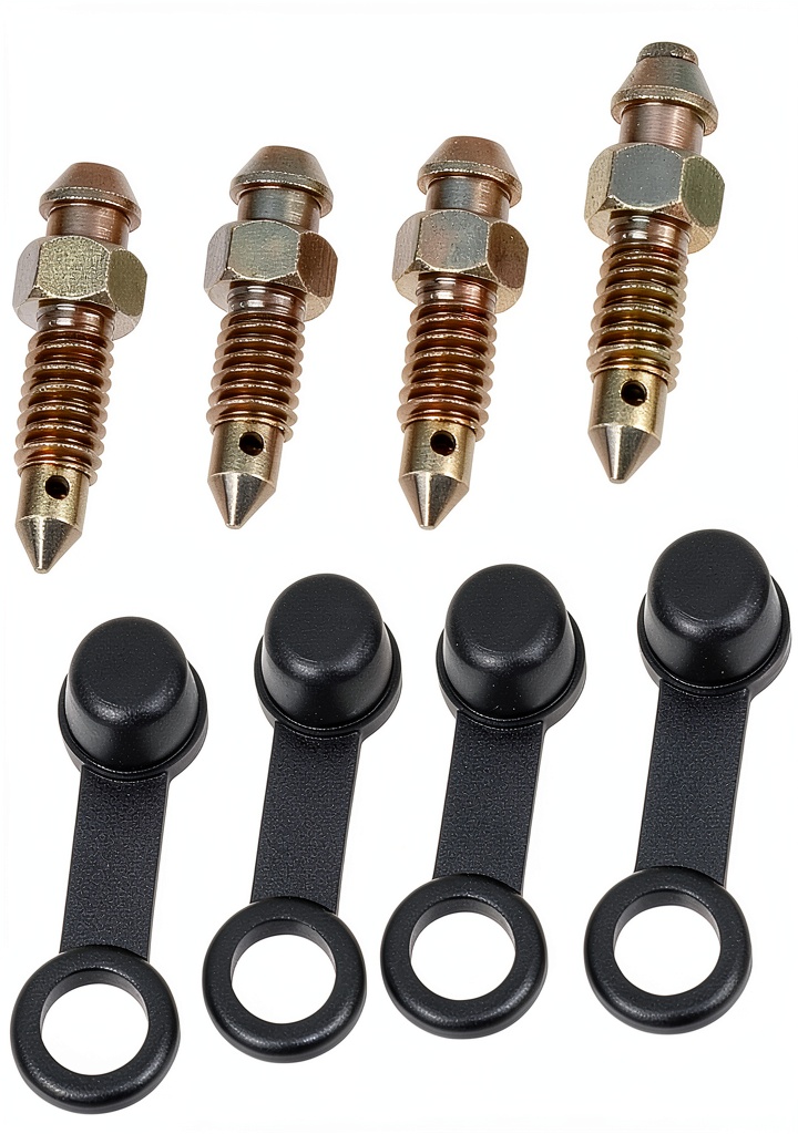 Installing REPAIROCK banjo bleeder screw on a rear brake caliper