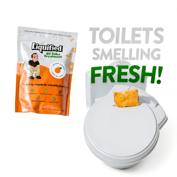 Liquified RV Toilet Treatment Enzyme Cleaner 20‑Pack Orange 60 Count-5