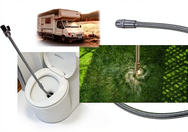 RV Black Tank Cleaner Wand by G Sunny All Metal Flexible 63.8 inches-4