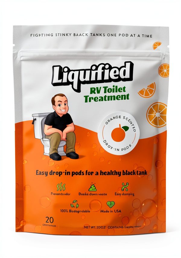 Liquified RV Toilet Treatment Enzyme Cleaner 20‑Pack Orange 60 Count-0
