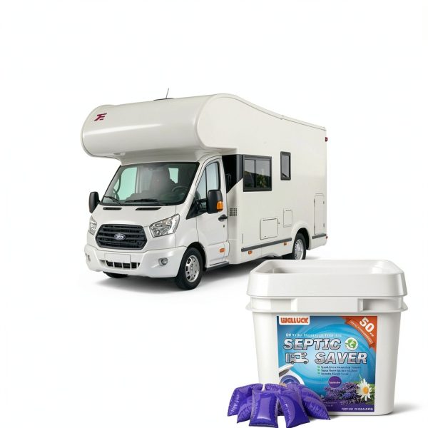 Welluck RV Toilet Cleaner 1.06 Ounce Pack of 50 Enzyme Pods-5