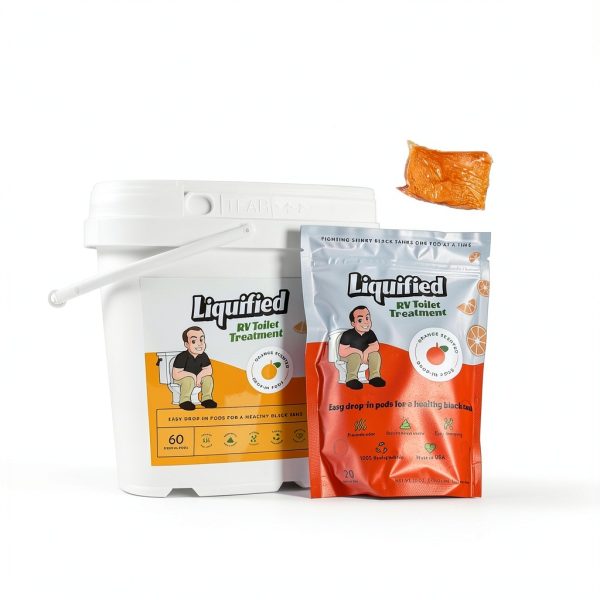 Liquified RV Toilet Treatment Enzyme Cleaner 20‑Pack Orange 60 Count-4