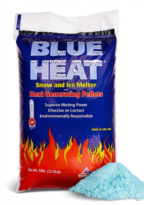 Blue Heat 2 Pack Ice Melt Pellets Calcium Blend Deicer 50 lb-7