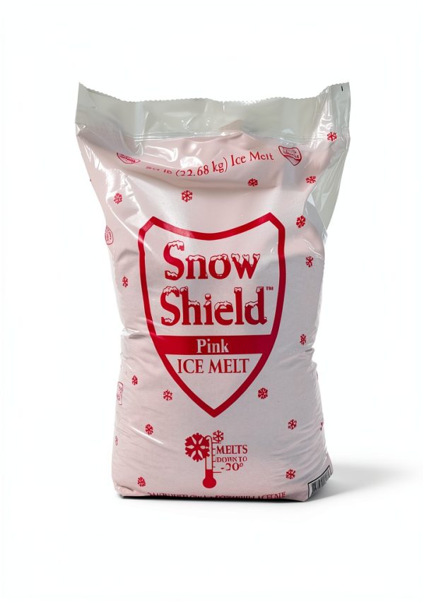 Pink Snow Shield Ice Melt (50 lbs) – Pet-Friendlier, Eco-Conscious De-Icer, Effective in Subzero Temperatures-0