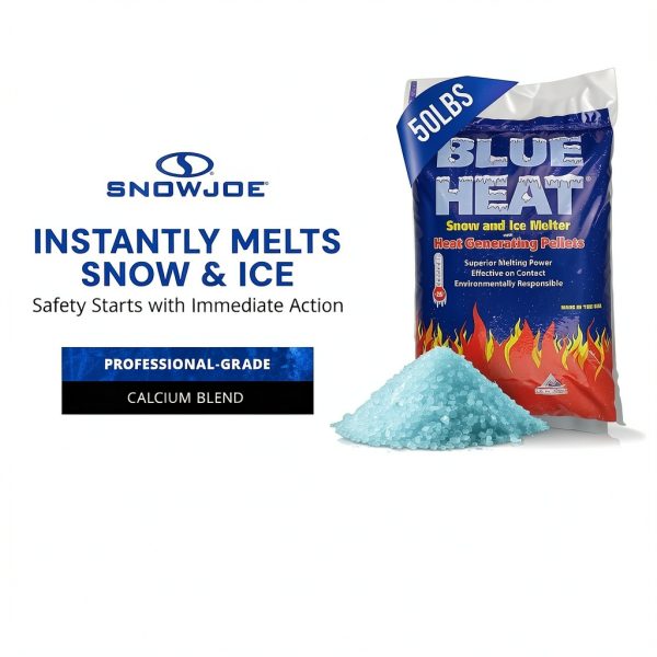 Blue Heat 2 Pack Ice Melt Pellets Calcium Blend Deicer 50 lb-1