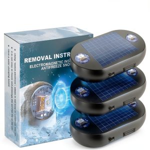 3pcs 2026 New Solar Antifreeze Electromagnetic Car Snow Removal Device, Car Interference Antifreeze Instrument, Portable Car Defroster Snow Removal Device-0