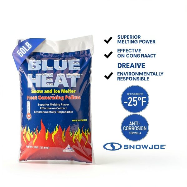 Blue Heat 2 Pack Ice Melt Pellets Calcium Blend Deicer 50 lb-2