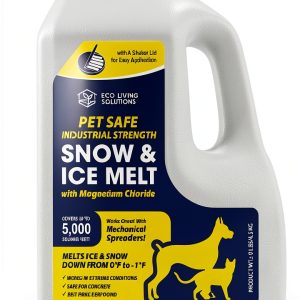 Snow & Ice Melt | Pet Safe | Industrial Strength | Magnesium Chloride | Works Under -1 °F | Safe for Concrete Driveway and Roof | Better Than Rock Salt (10 LBs)-0
